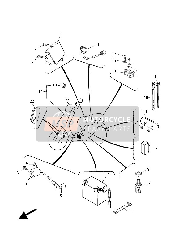 2ACH25904000, Wire Harness Assy, Yamaha, 0